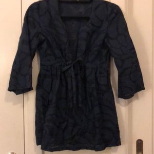 J. Crew Swimsuit Coverup (Navy Blue)